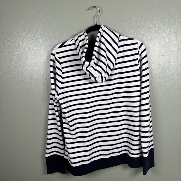 Tommy Hilfiger Nautical Look Full Zip Hooded Sweatshirt Jacket Women’s Size L - Picture 2 of 11